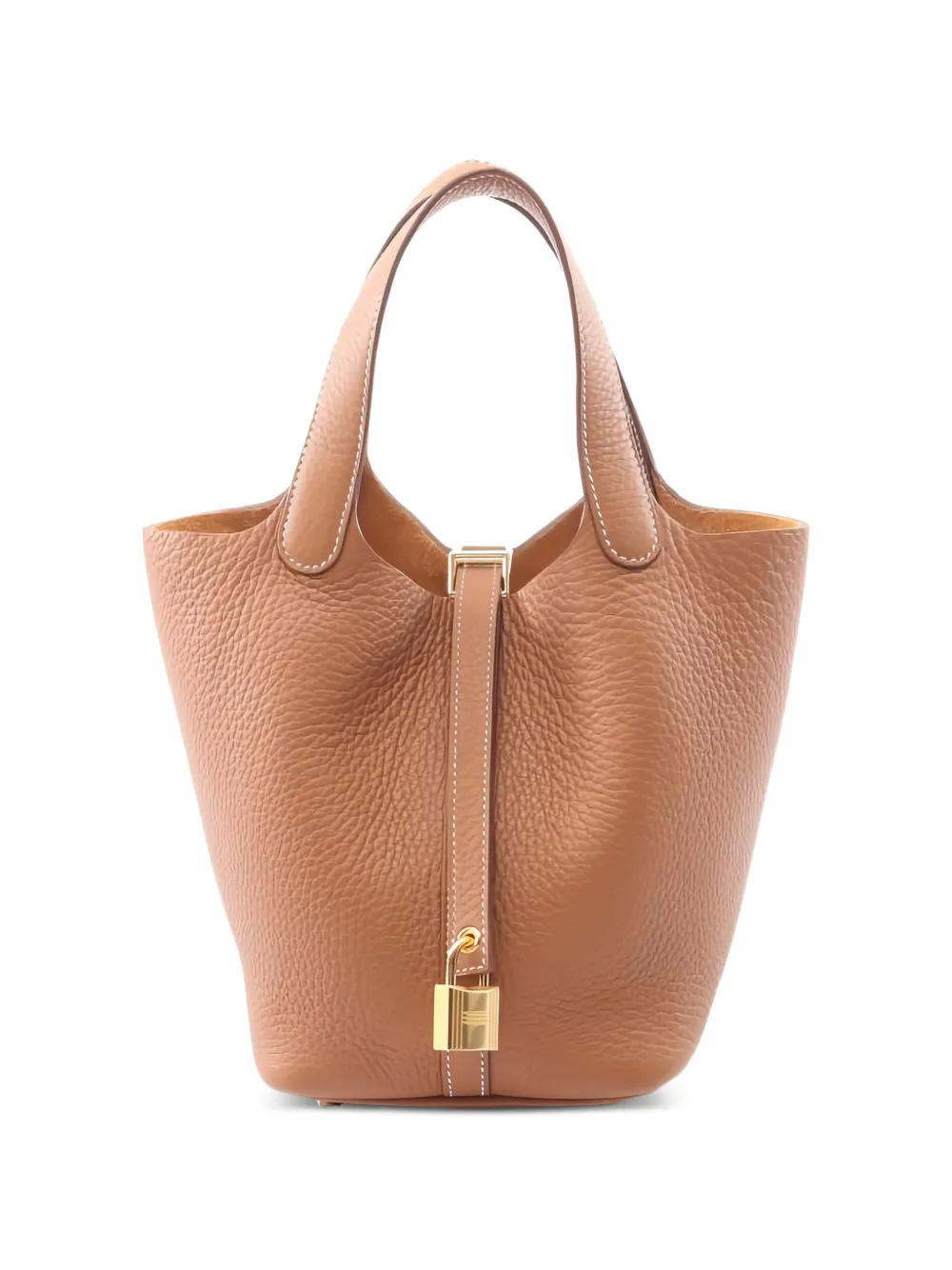Hermès Pre-Owned 2024 PM Picotin Lock leather tote bag - Marrone