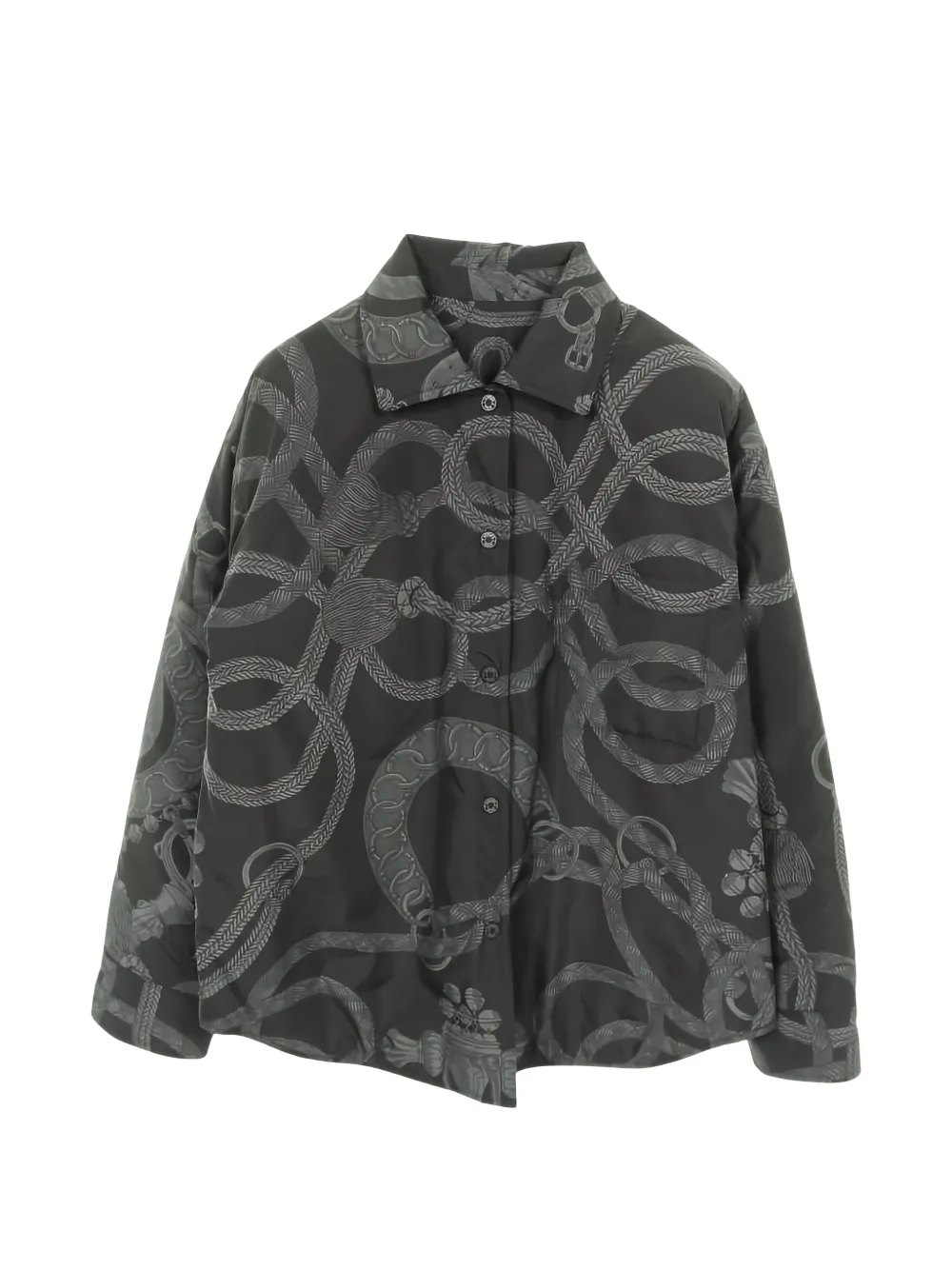 Hermès Pre-Owned 2010s Palefroi Remix reversible quilted overshirt - Verde