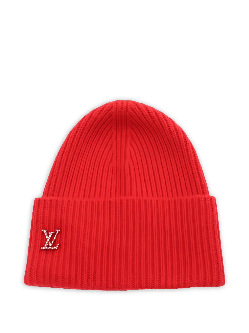 Louis Vuitton Pre-Owned 2022 x Yayoi Kusama ribbed logo beanie - Rosso