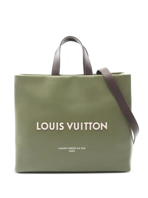 Louis Vuitton Pre-Owned 2021 logo-detail leather tote bag