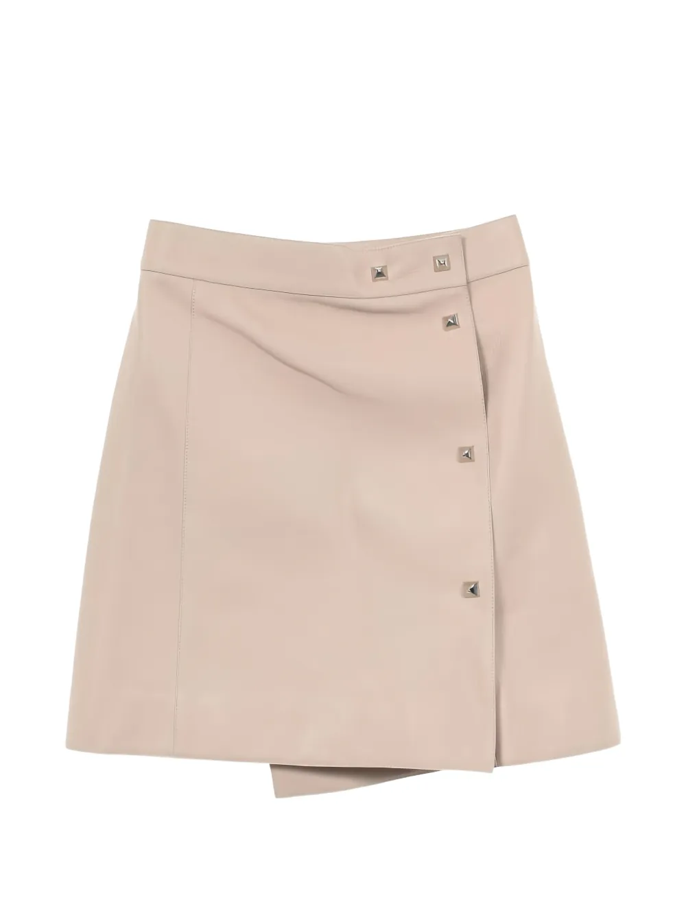 Hermès Pre-Owned 2010s studded leather mini skirt - Rosa