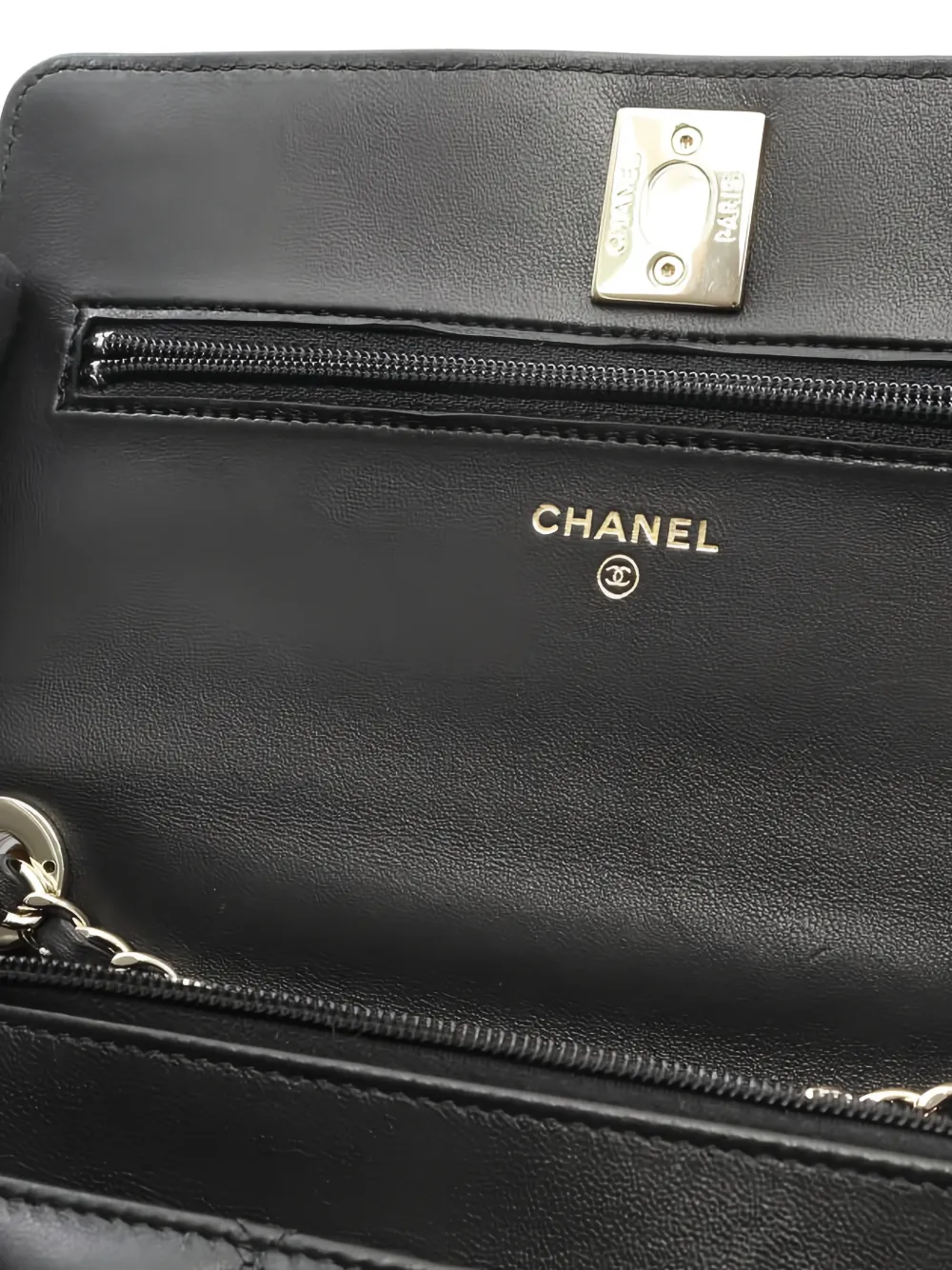 2021 Trendy Cc Quilted Chain Wallet
