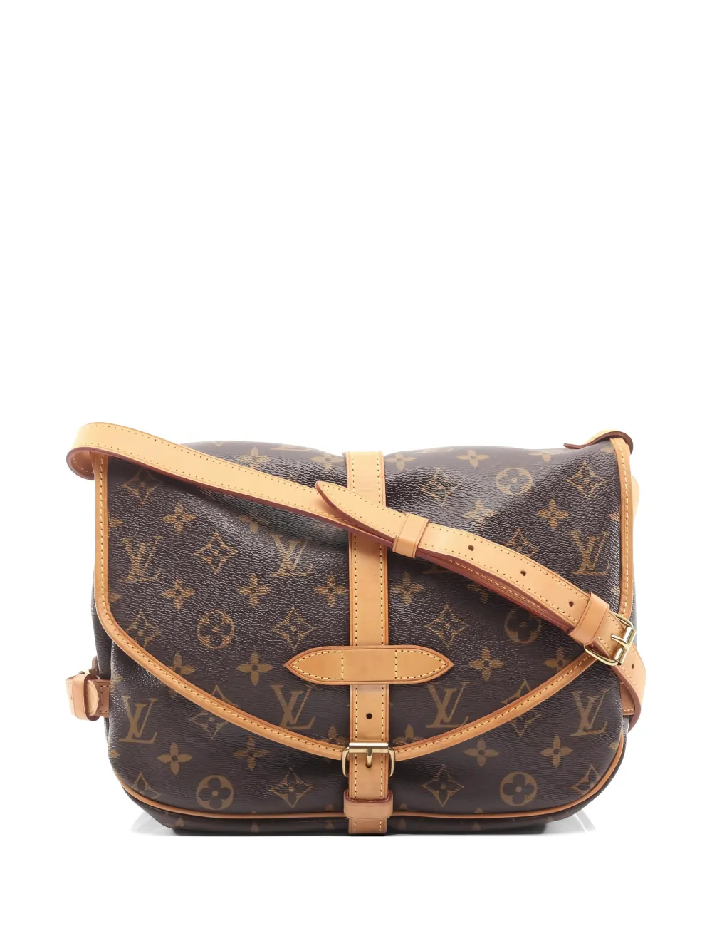 Louis Vuitton Pre-Owned 2008 30 Saumur monogram crossbody bag - Marrone
