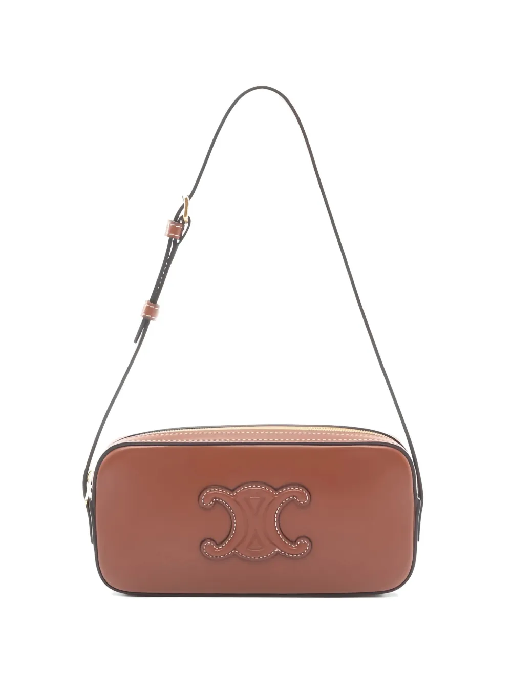 Celine Pre-Owned 2010s mini Triomphe leather shoulder bag - Marrone