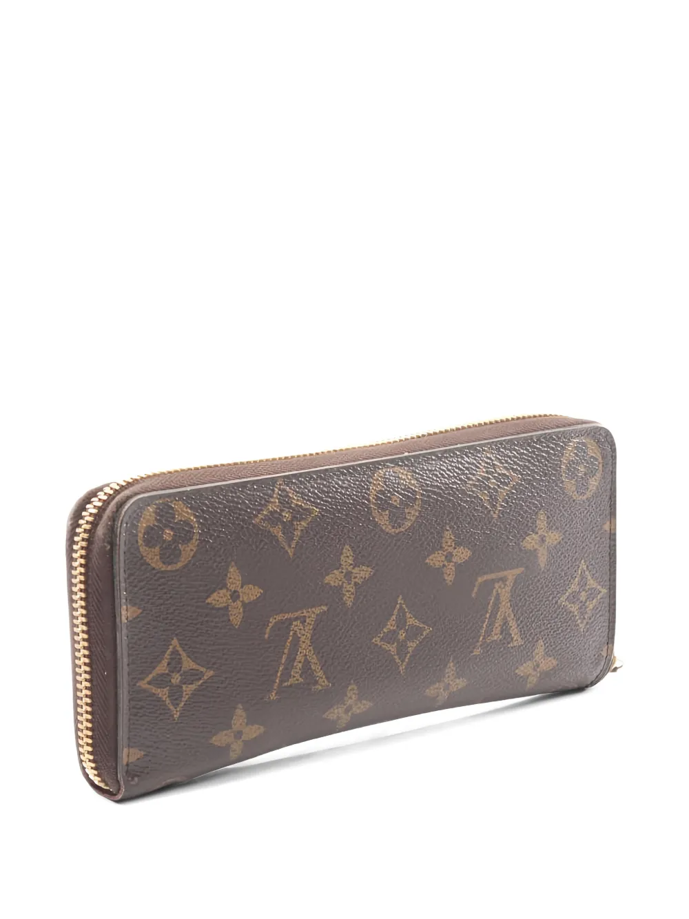  Louis Vuitton Pre-owned 2019 Portefeuil Clemence Monogram Canvas Zip Wallet - Brown 
