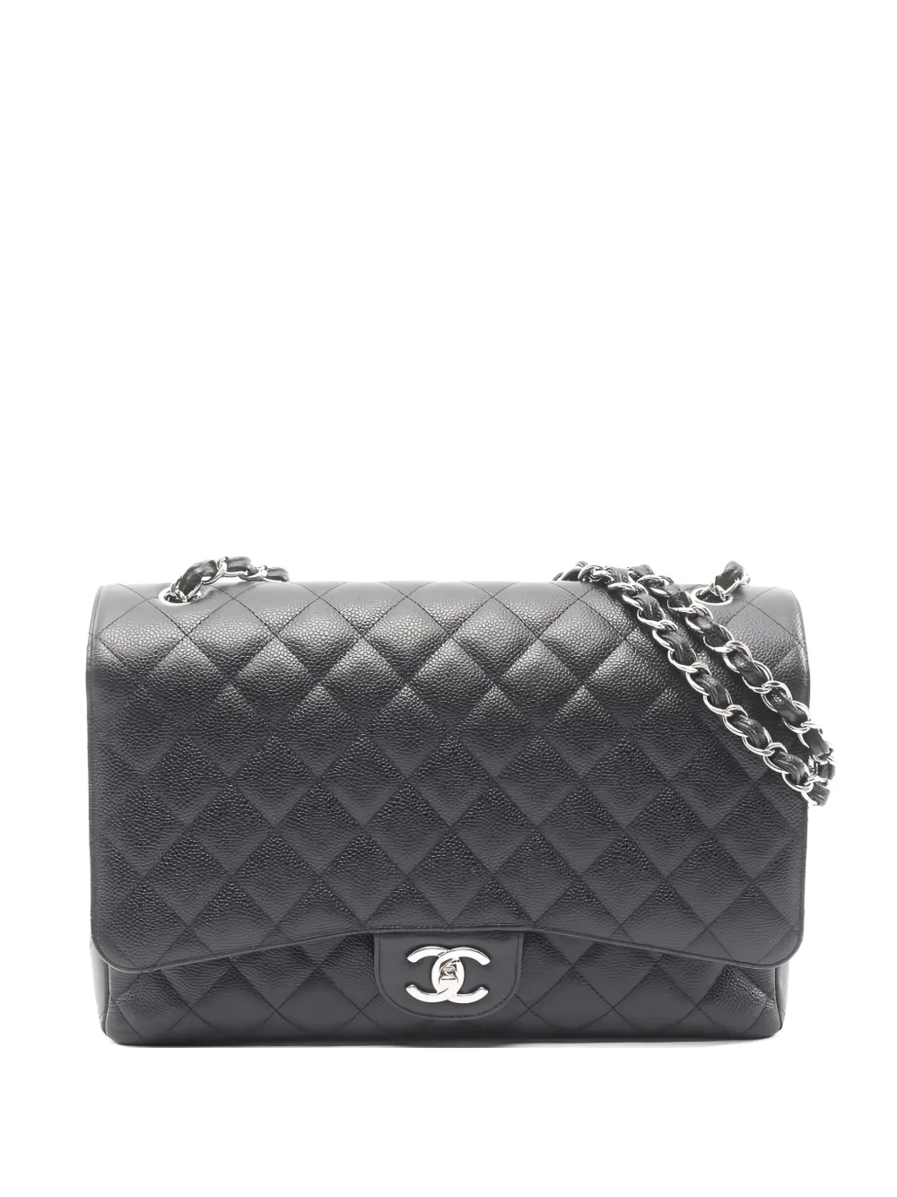CHANEL Pre-Owned 2012-2013 34 Double Flap chain-strap shoulder bag - Nero