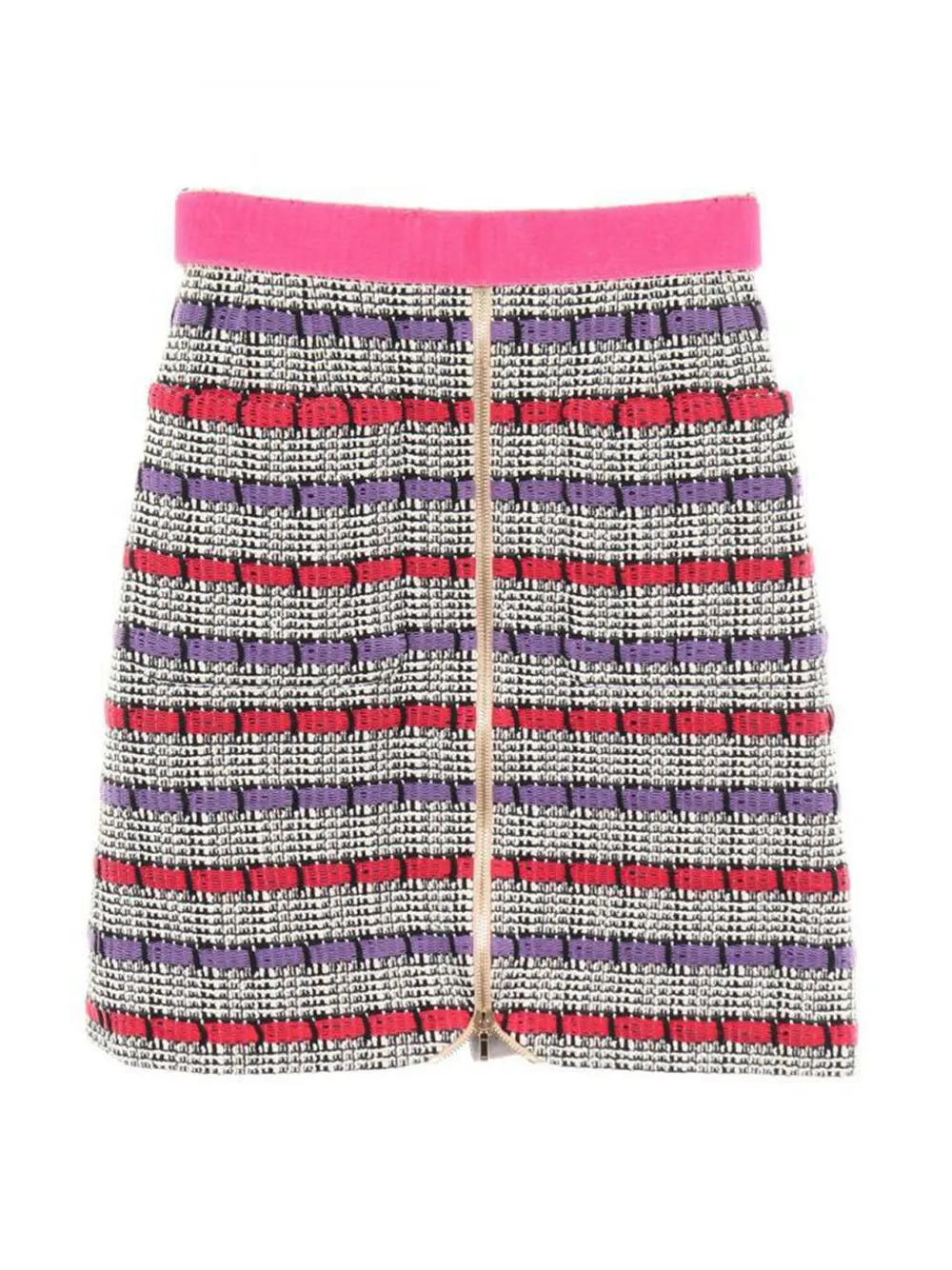 CHANEL Pre-Owned 1986-1988 tweed mini skirt - Bianco