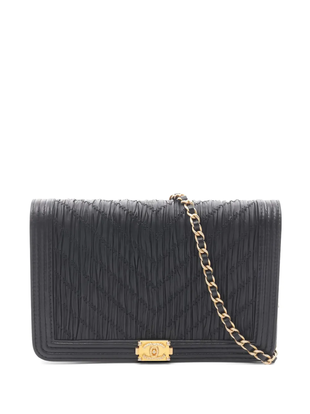 CHANEL Pre-Owned 2018 Boy Chanel chain leather shoulder bag - Nero