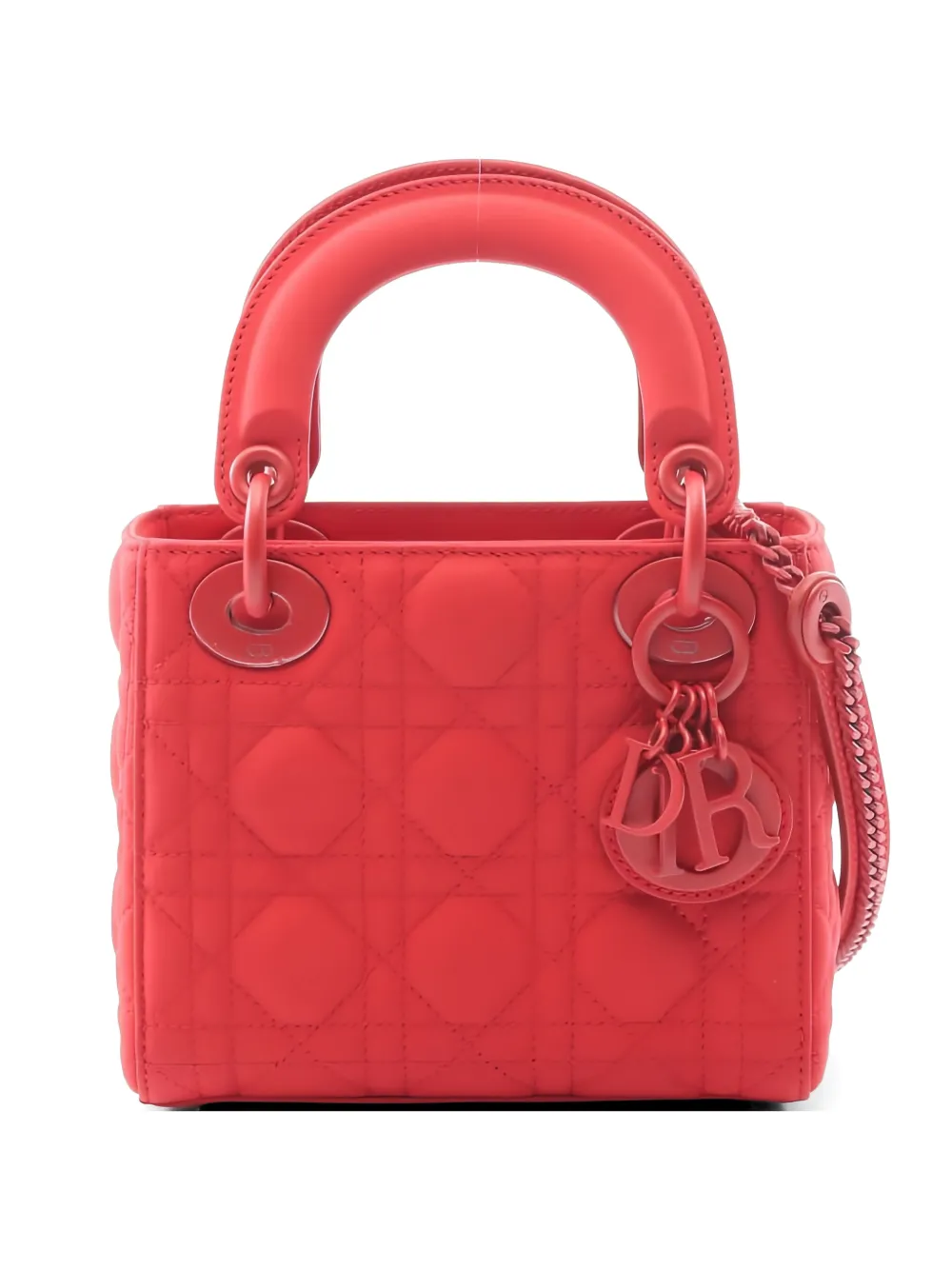 Christian Dior Pre-Owned 2010s mini Lady Dior handbag - Rosso