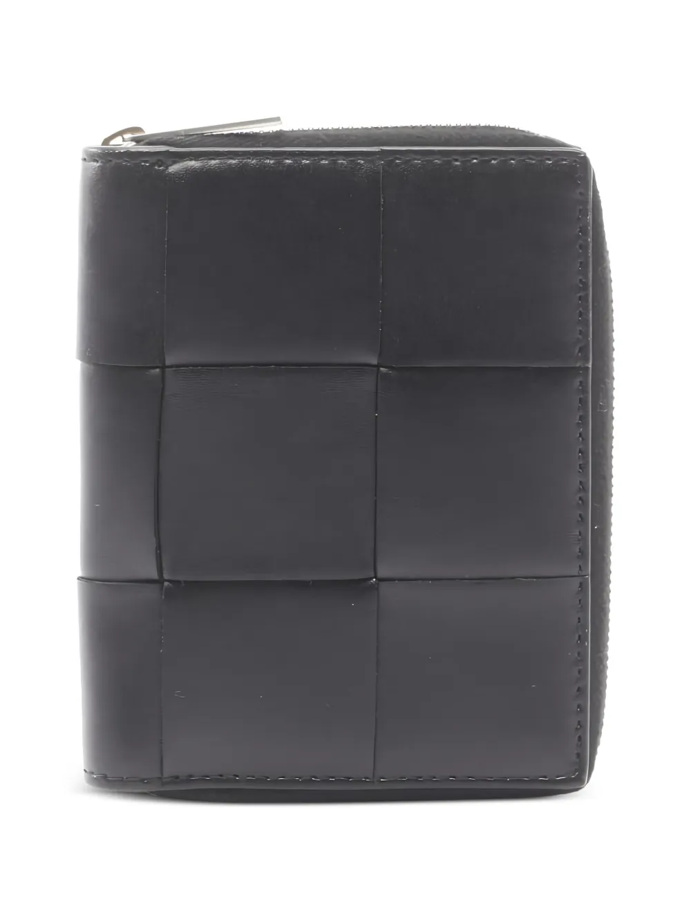 Bottega Veneta Pre-Owned 2010's intrecciato zipper wallet - Nero