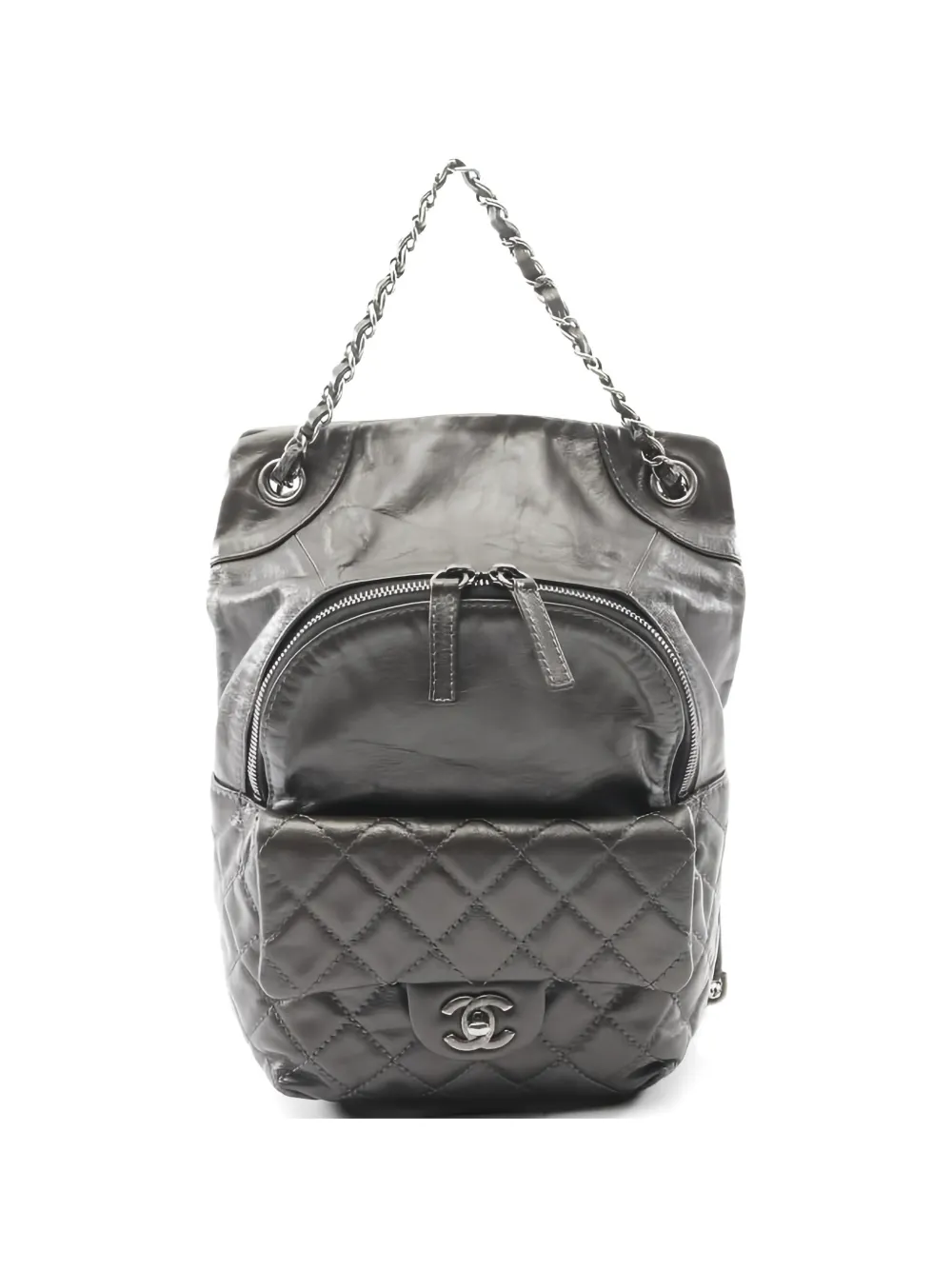CHANEL Pre-Owned Zaino matelassé 2015-2016 - Grigio