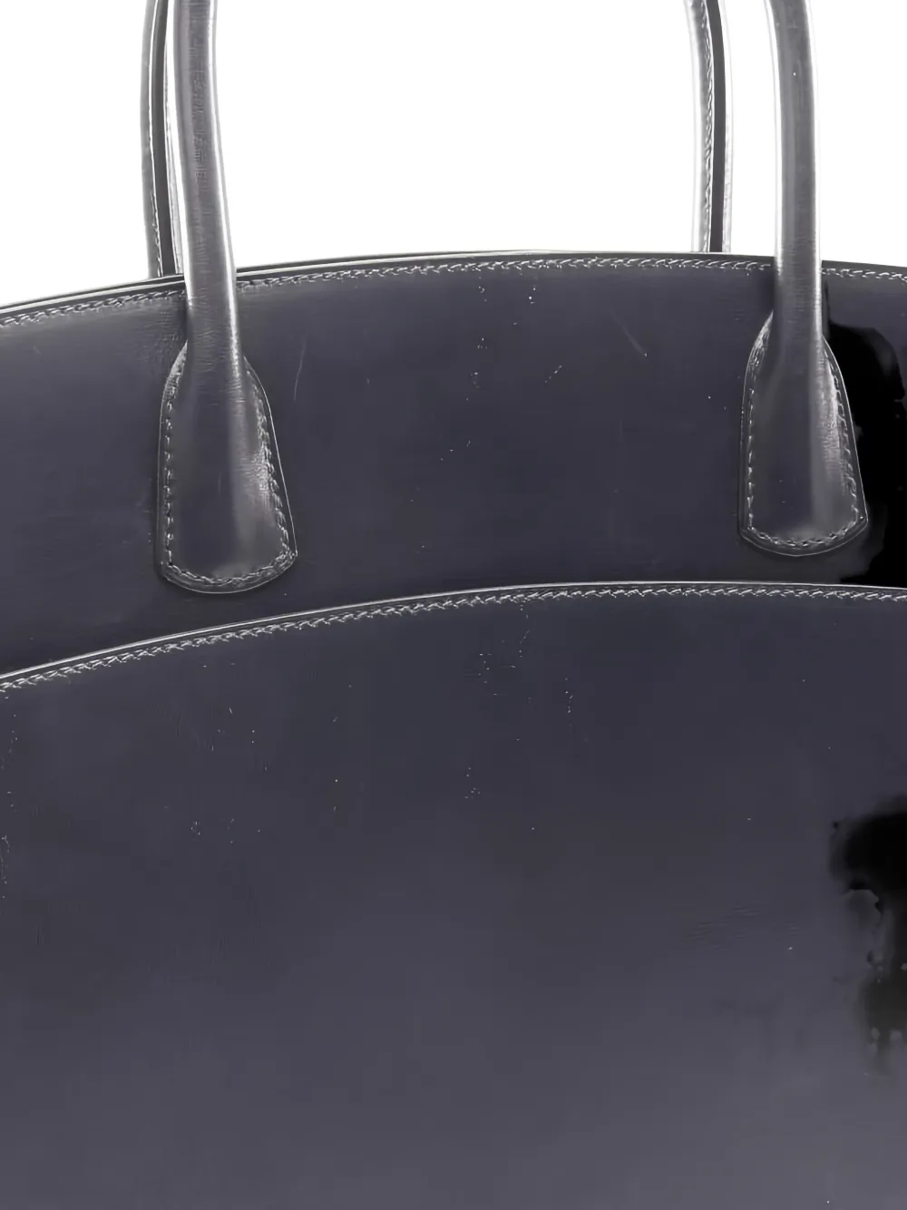 2003 White Bus Top-Handle Leather Handbag
