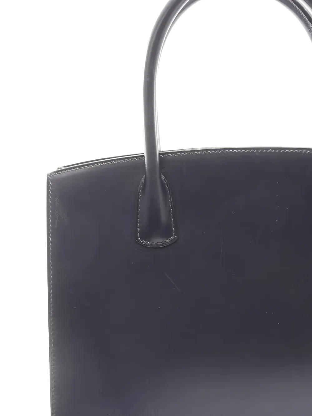 2003 White Bus Top-Handle Leather Handbag