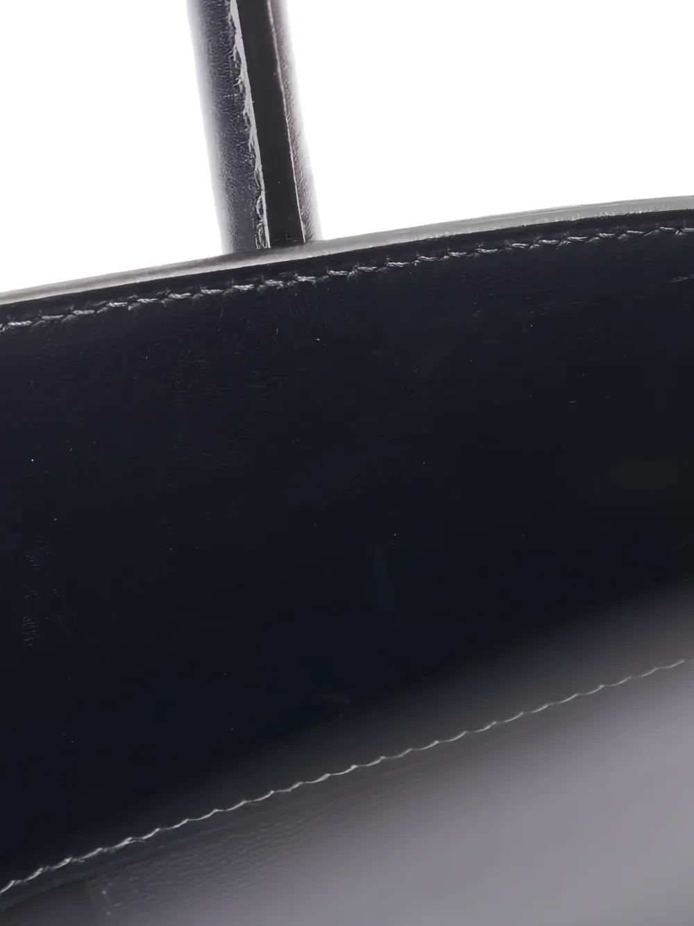 2003 White Bus Top-Handle Leather Handbag