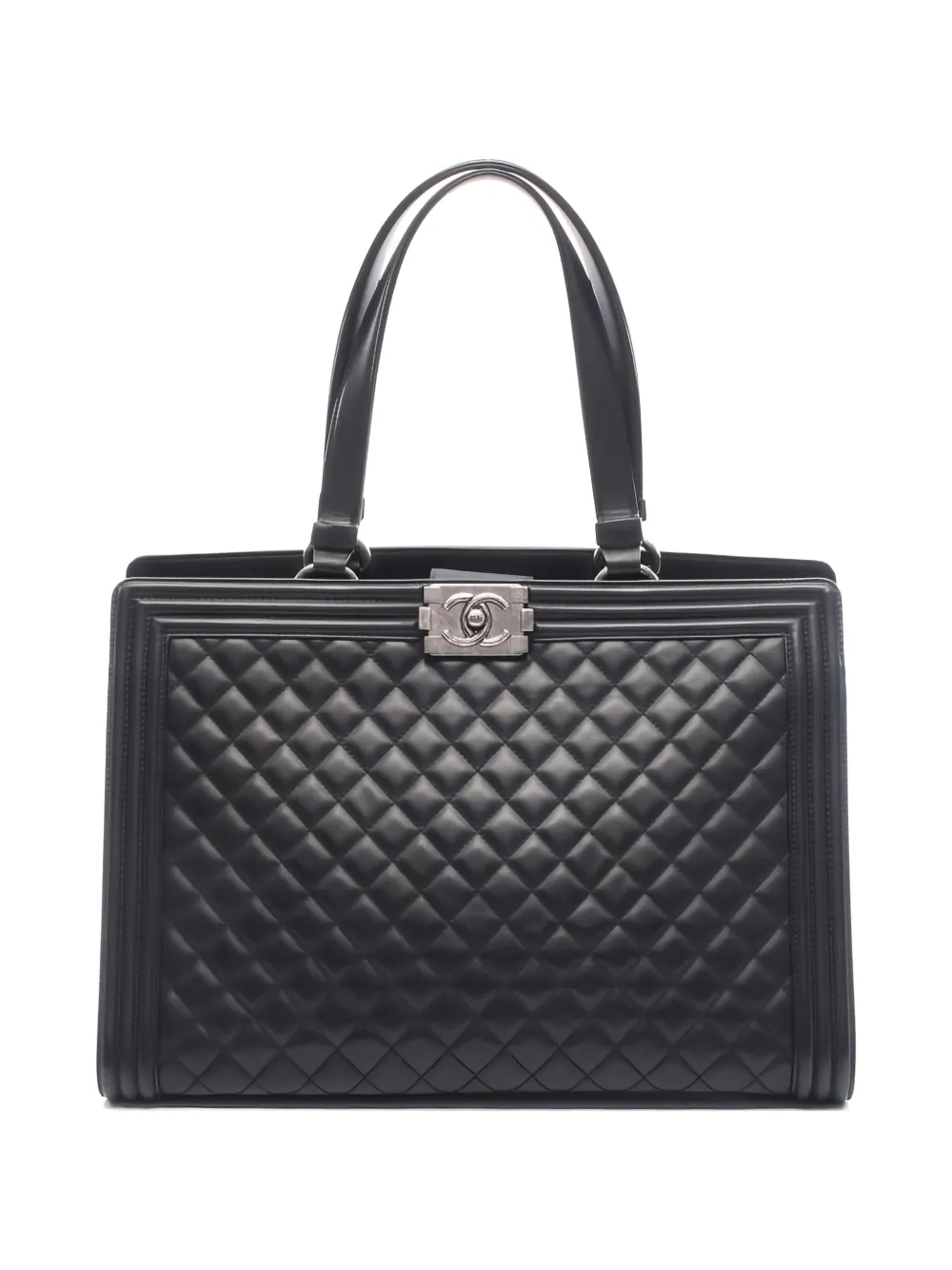 CHANEL Pre-Owned 2015 matelasse leather tote bag - Nero