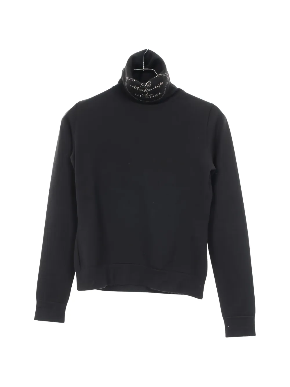 Pre-owned Chanel 1986 Turtleneck Sweater In Black