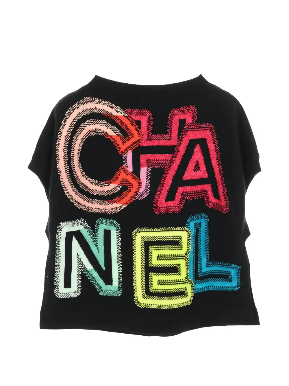 CHANEL Pre-Owned logo knit vest - Schwarz