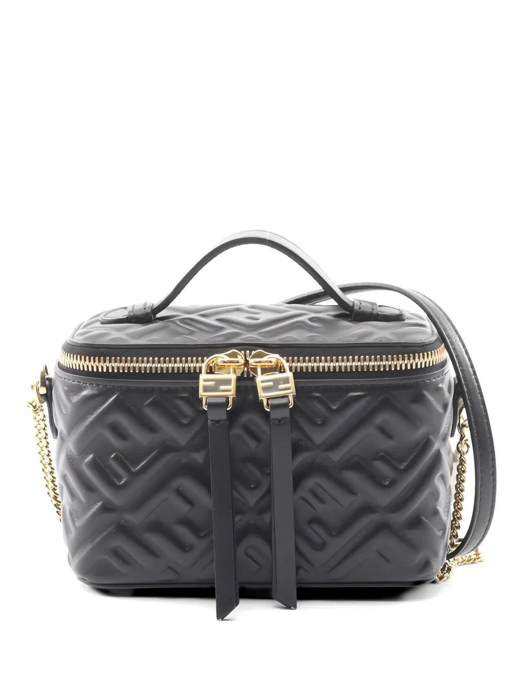 Fendi Pre-Owned 1920s FF-motif leather tote bag - Nero