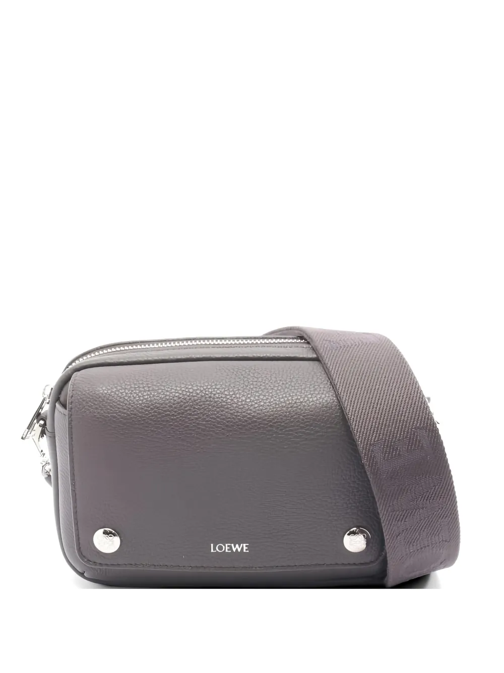 Loewe Pre-Owned pebble leather messenger bag - Grigio