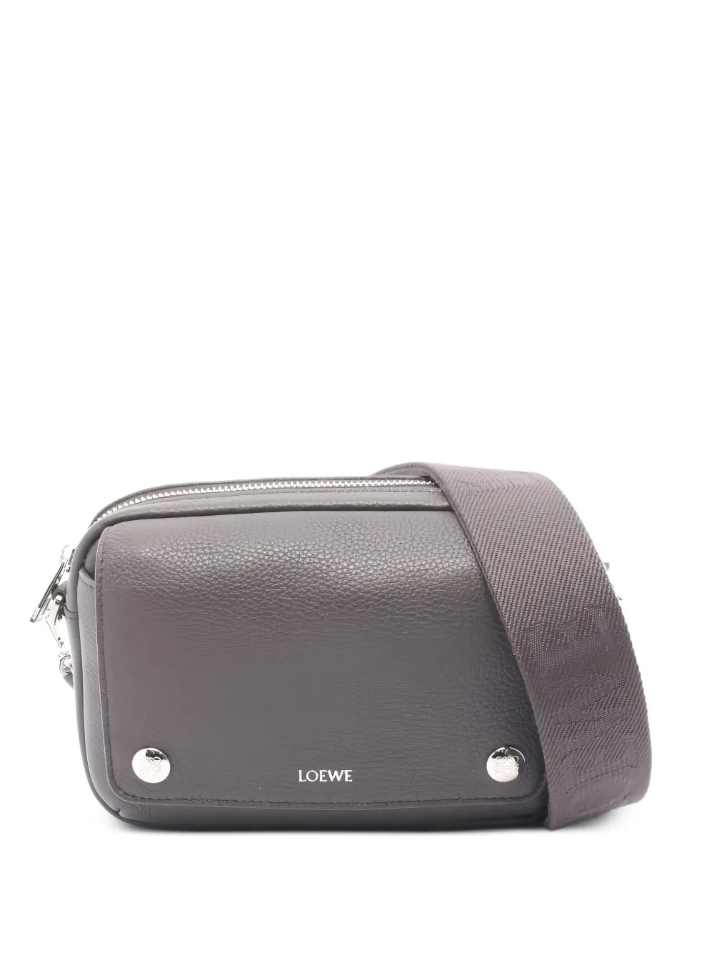 Loewe Pre-Owned pebble leather messenger bag - Grigio