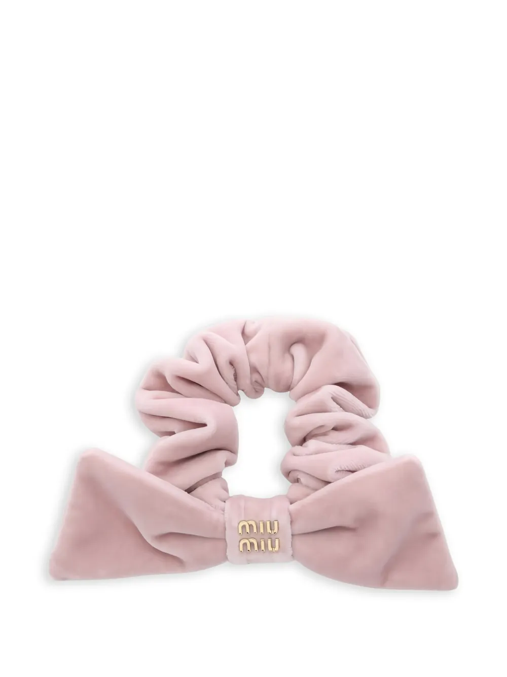 Miu Miu Pre-Owned 2020s velvet scrunchie - Rosa