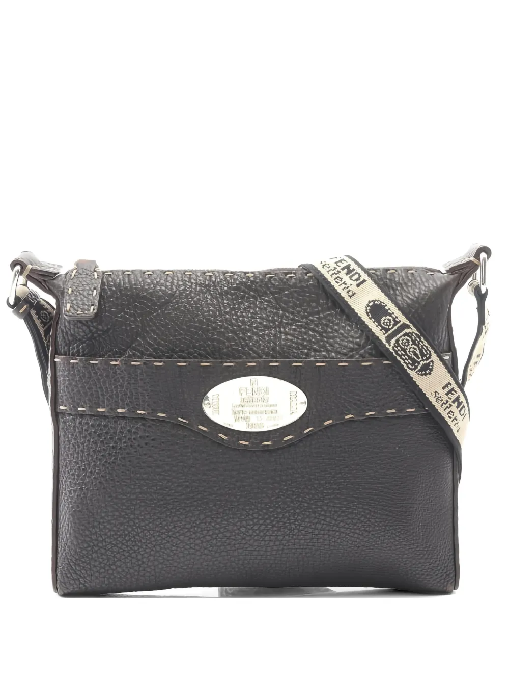 Fendi Pre-Owned 2000s leather crossbody bag - Marrone