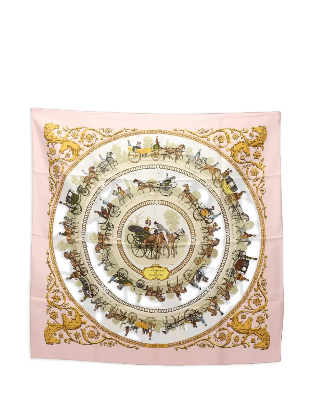 Hermès Pre-Owned 10s printed silk scarf - Rosa