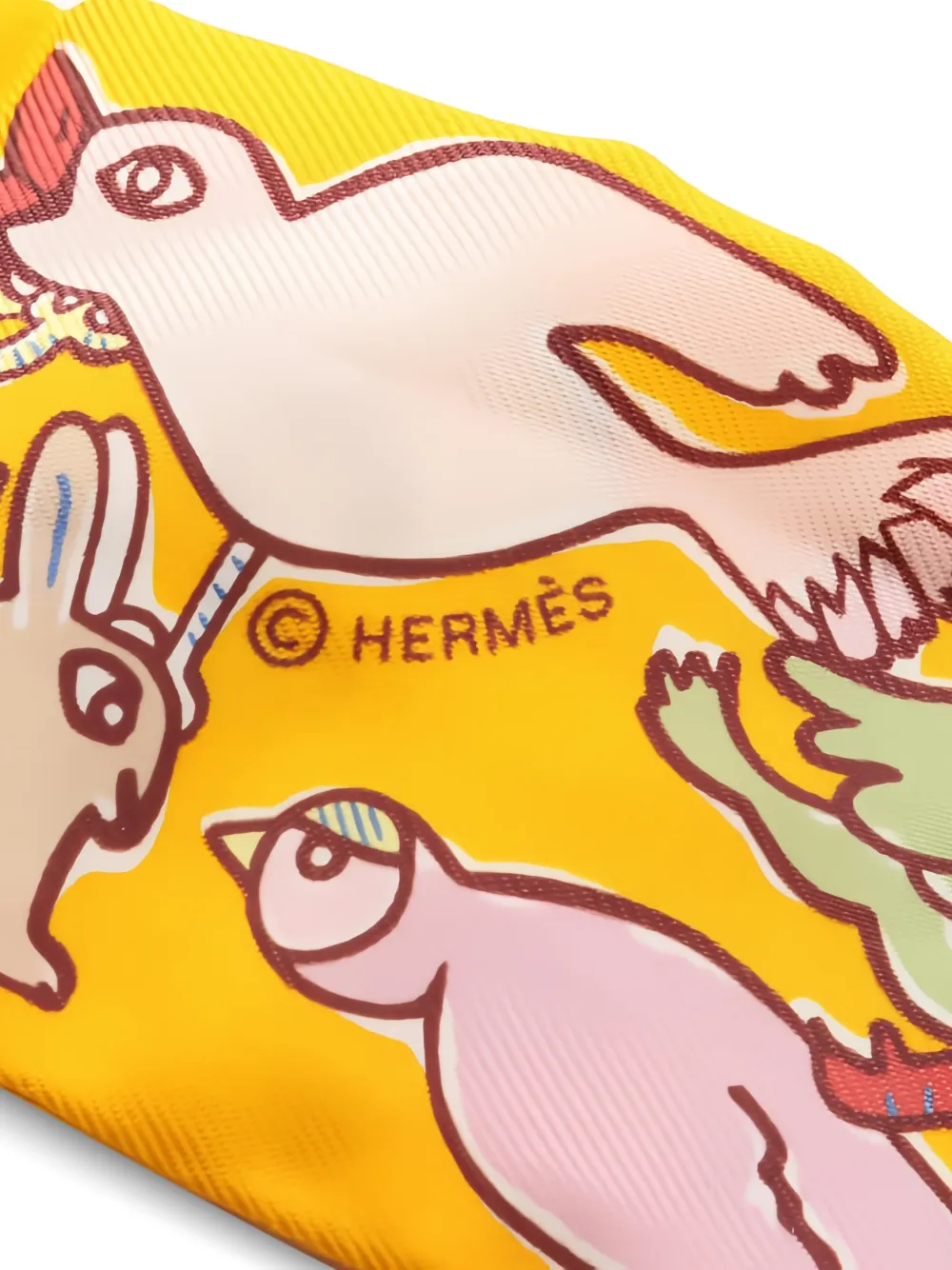 2010s Mille Et Un Lapins Printed Scarf