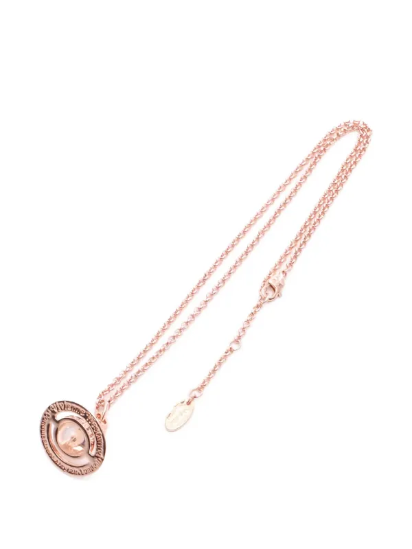Vivienne Westwood Pre-owned 20s New Petite Orb Pendant Rhinestone Necklace in Pink