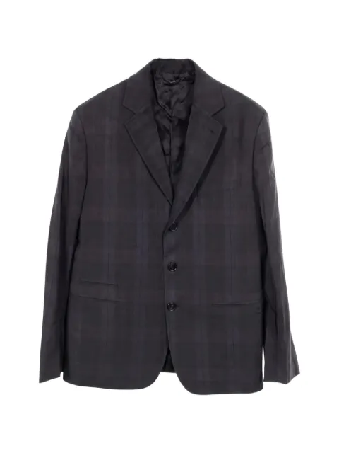 Hermès Pre-Owned tailored plaid wool jacket