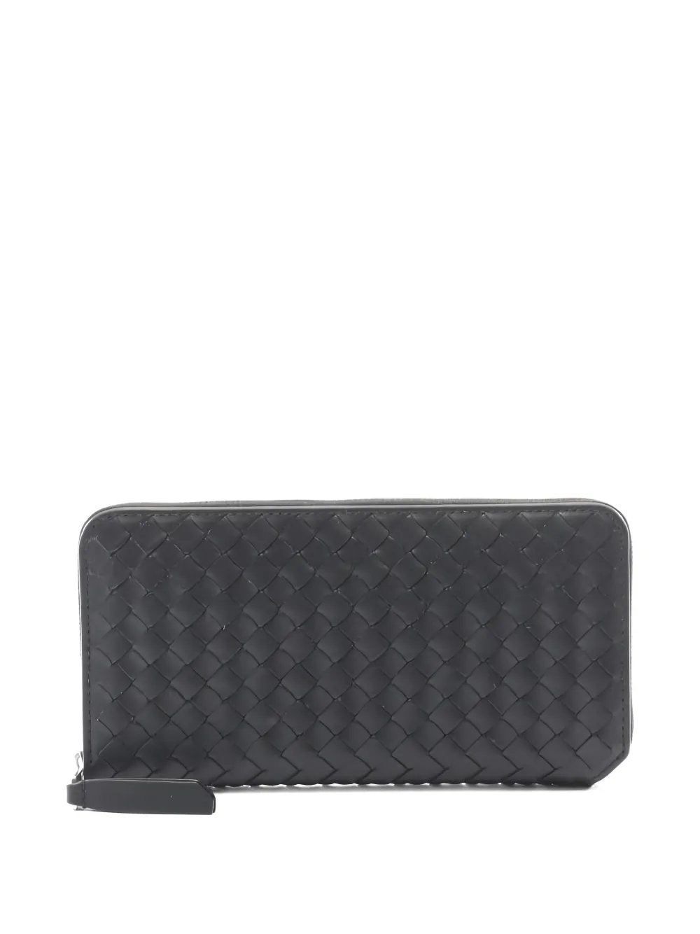 Bottega Veneta Pre-Owned 20s intrecciato zip around wallet - Nero
