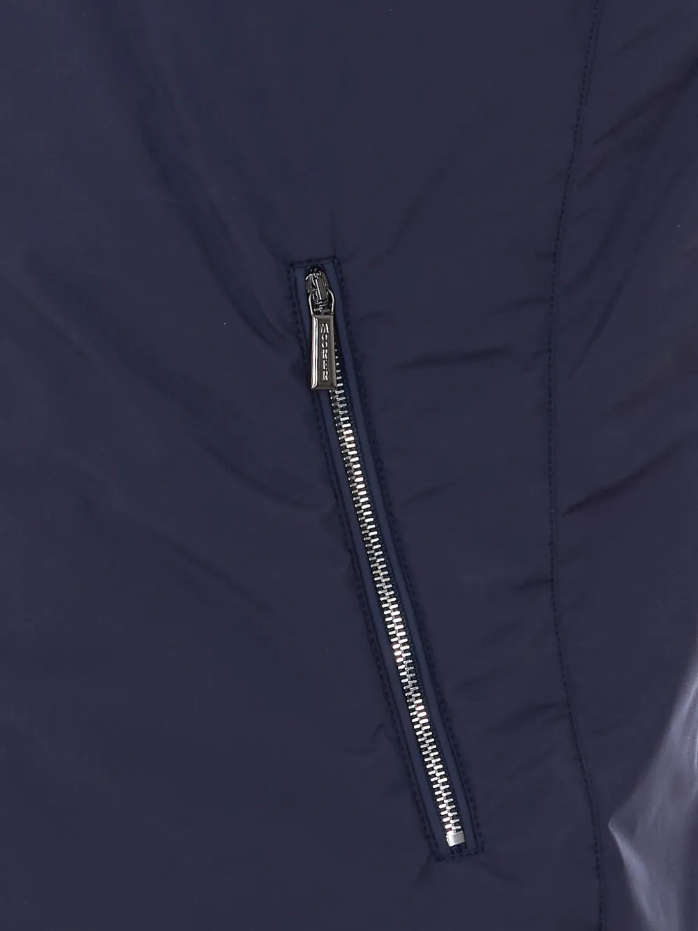  Moorer Zip Sleeveless Vest - Blue 