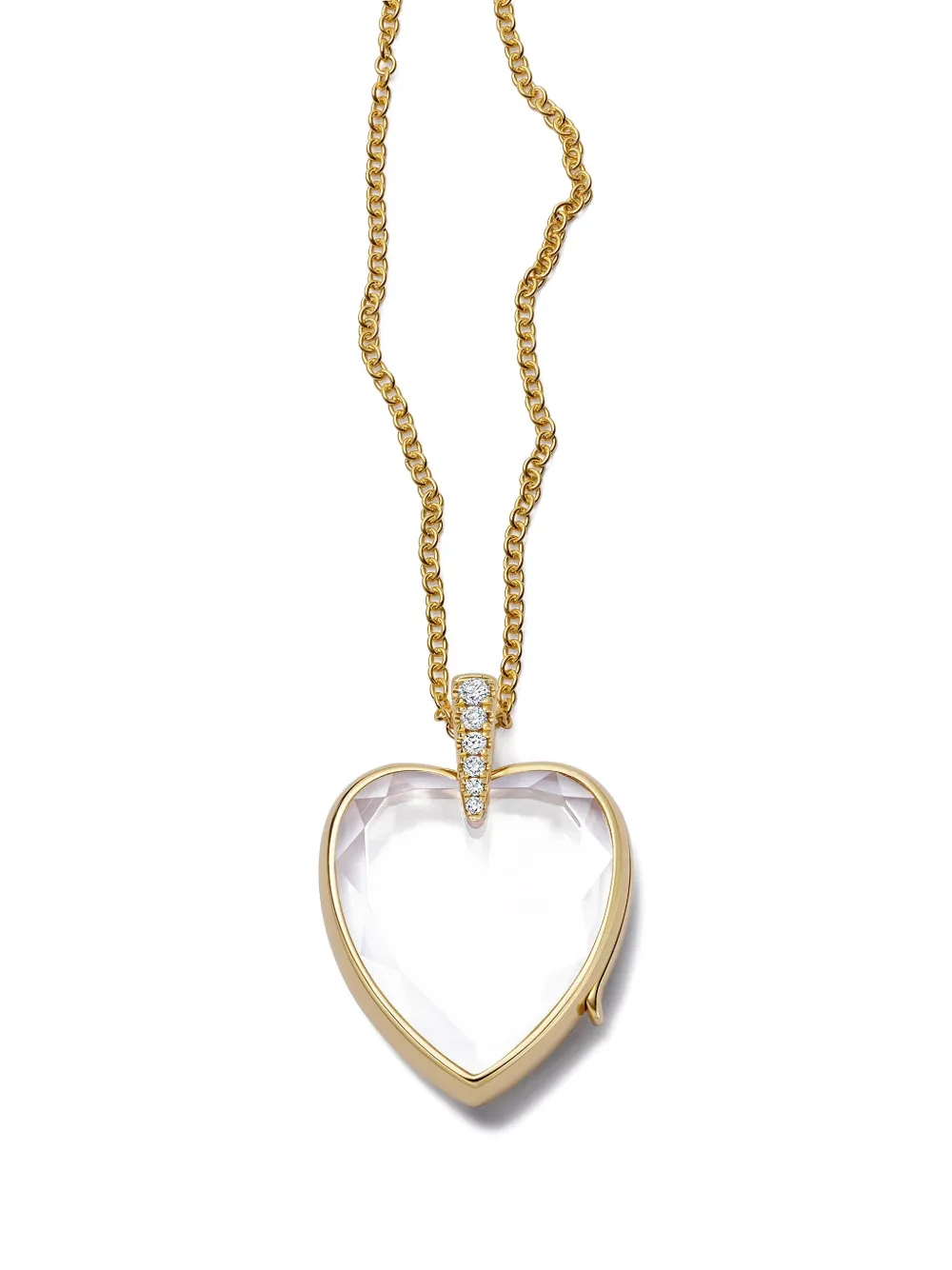 Loquet Amate Heart Halskette mit Diamanten - Gold