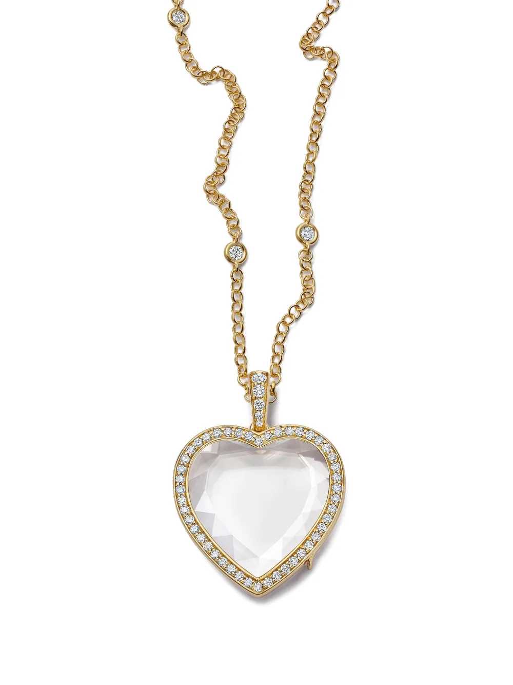 Loquet Eros locket chain diamond necklace - Oro