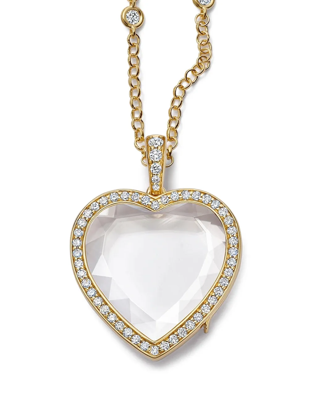  Loquet Eros Locket Chain Diamond Necklace - Gold 