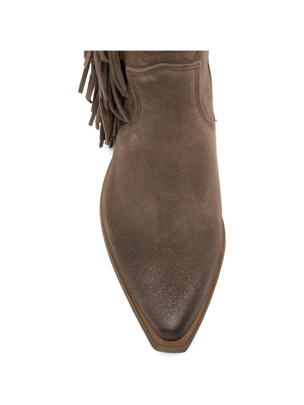 Metisse Enkellaarzen met franje Bruin