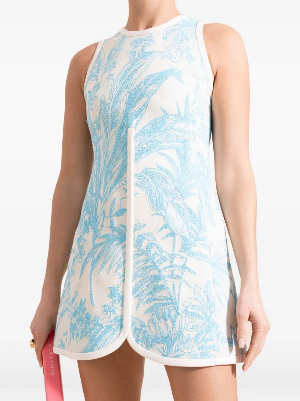 Alexis Helina palm-print mini dress - Blu