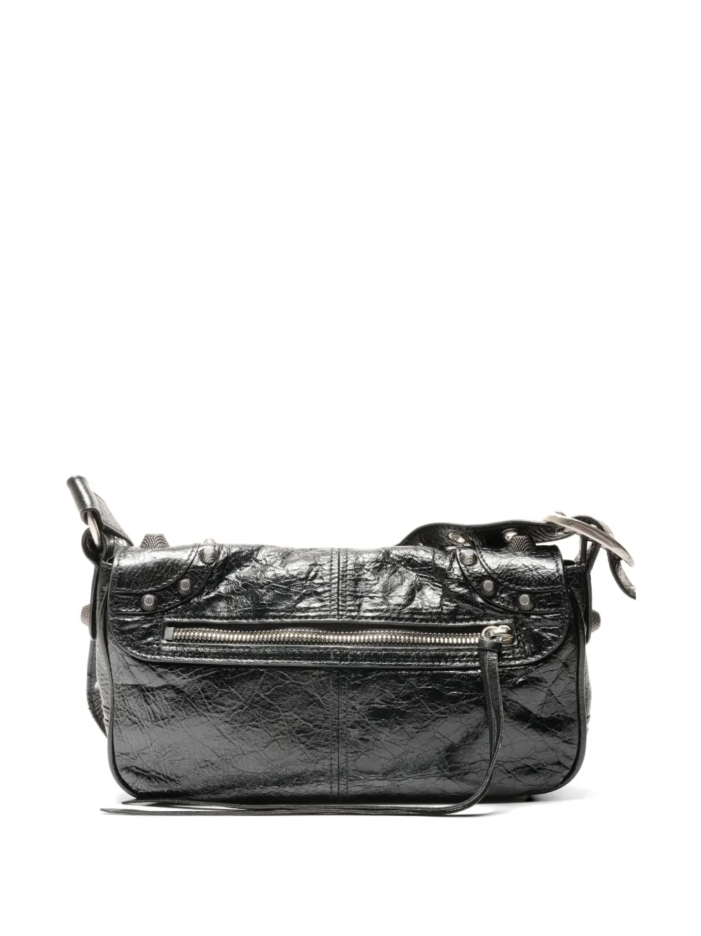  Balenciaga Pre-owned 2020-2025 Xs Le Cagoule Studded Leather Shoulder Bag - Black 