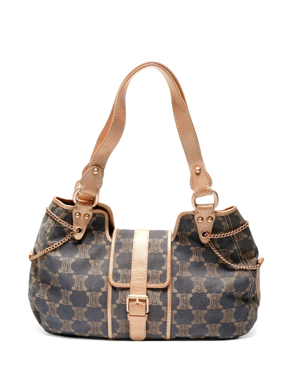 Celine Pre-Owned 1990-2010 Macadam denim shoulder bag - Blu