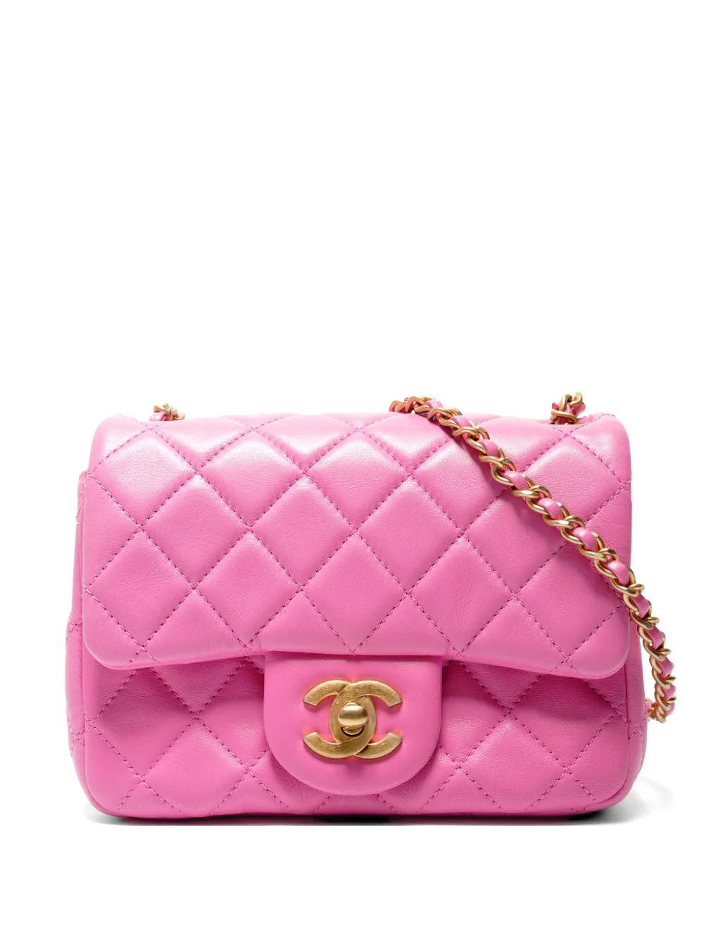 CHANEL Pre-Owned 2020-2021 mini Cocoball chain shoulder bag - Rosa