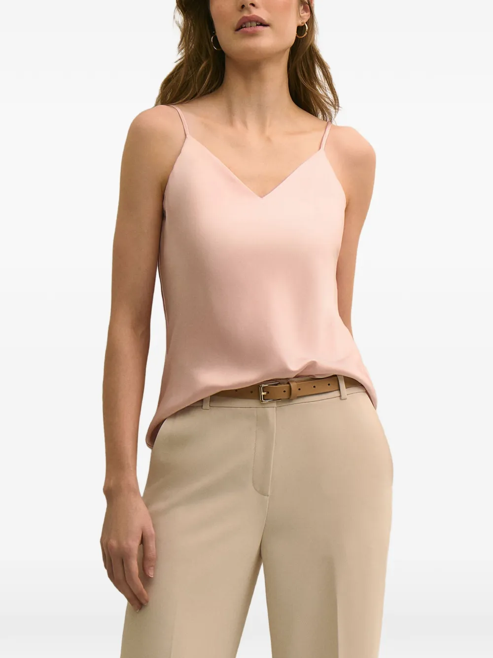 Brooks Brothers Top con scollo a V - Rosa