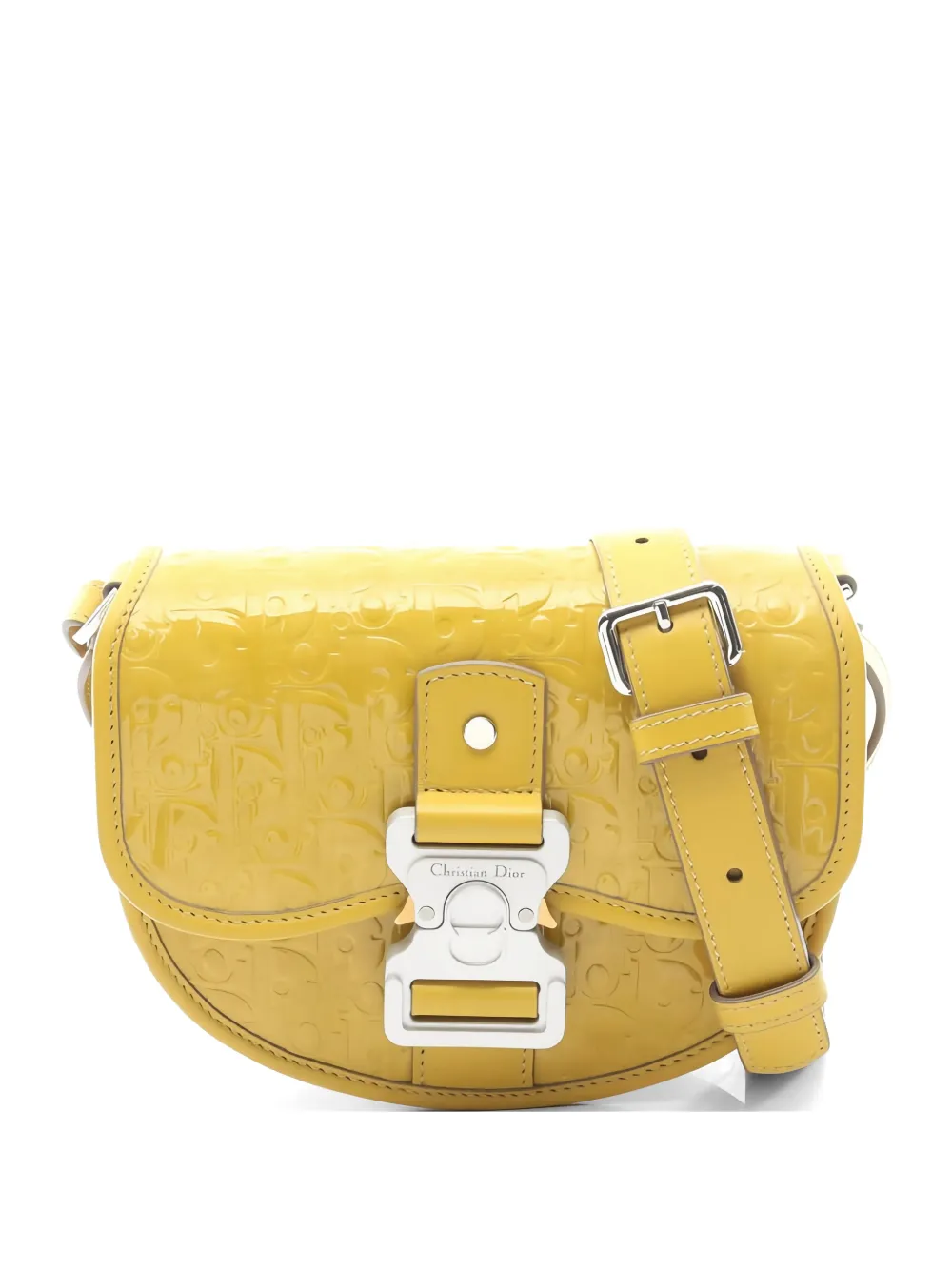 Christian Dior Pre-Owned 10s Mini Gallop Oblique leather shoulder bag - Giallo