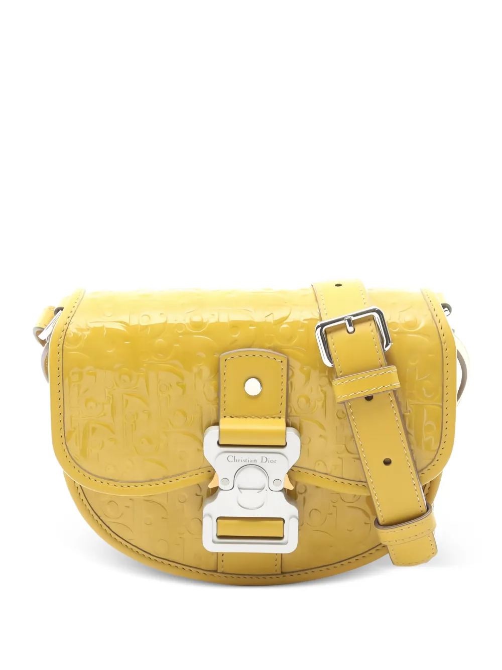 Christian Dior Pre-Owned 10s Mini Gallop Oblique leather shoulder bag - Giallo
