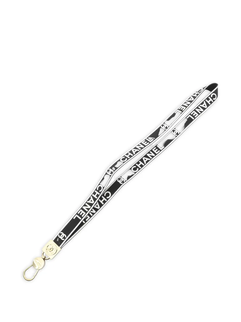 CHANEL Pre-Owned 1986-1988 logo neck strap - Nero