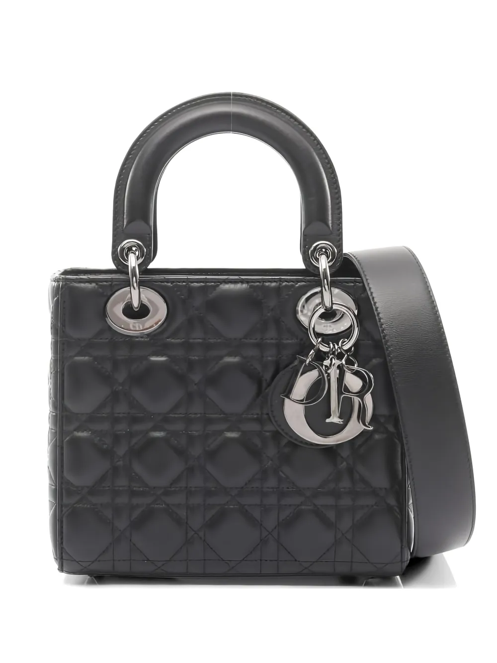 Christian Dior Pre-Owned 2010s Lady Dior Canage-leather tote bag - Nero