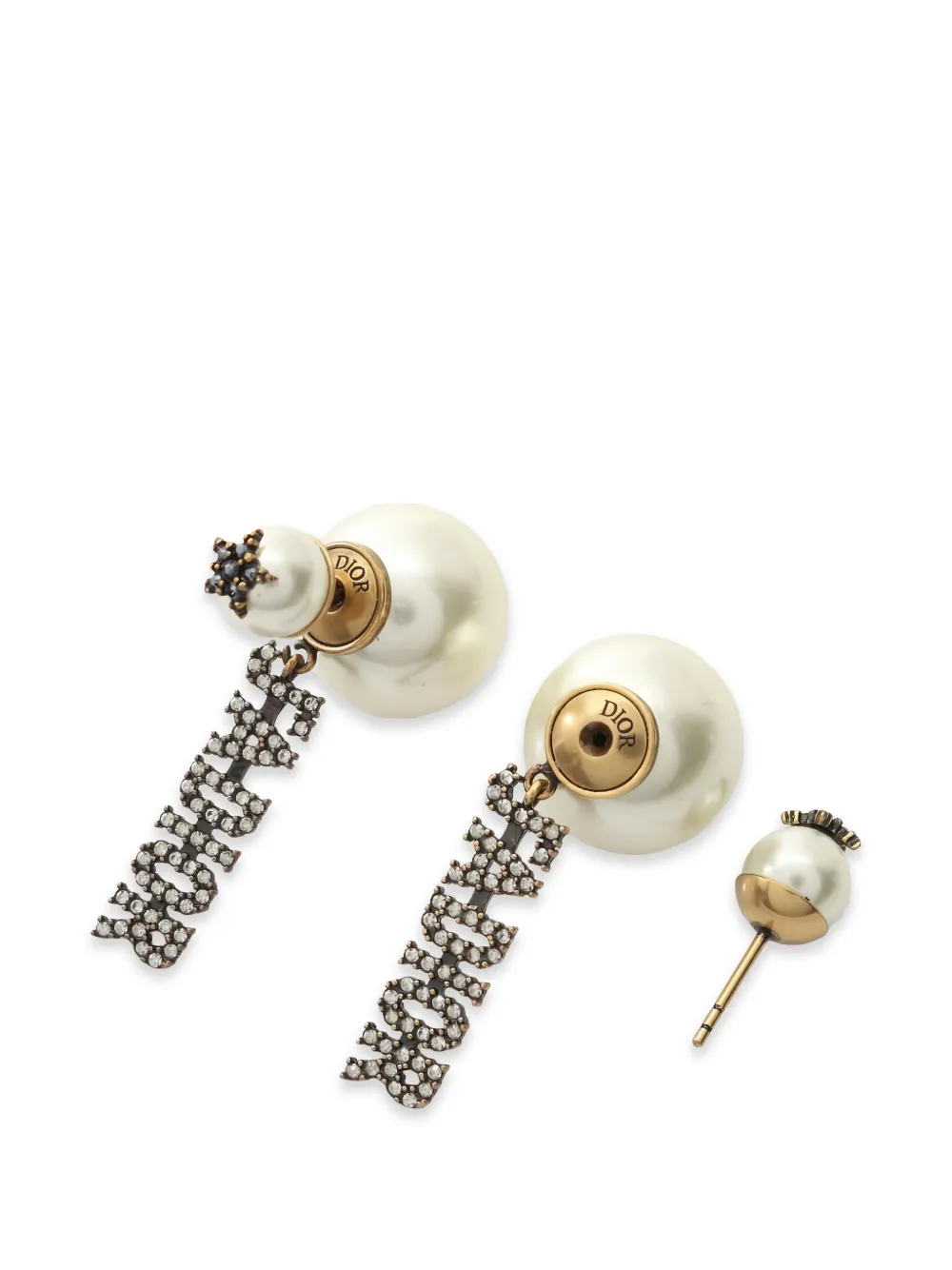 2010s Star-Detail Rhinestone Earrings