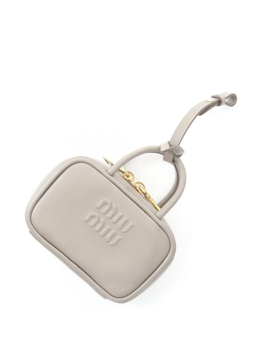 Miu Miu Pre-Owned 20s leather charm bag - Grigio