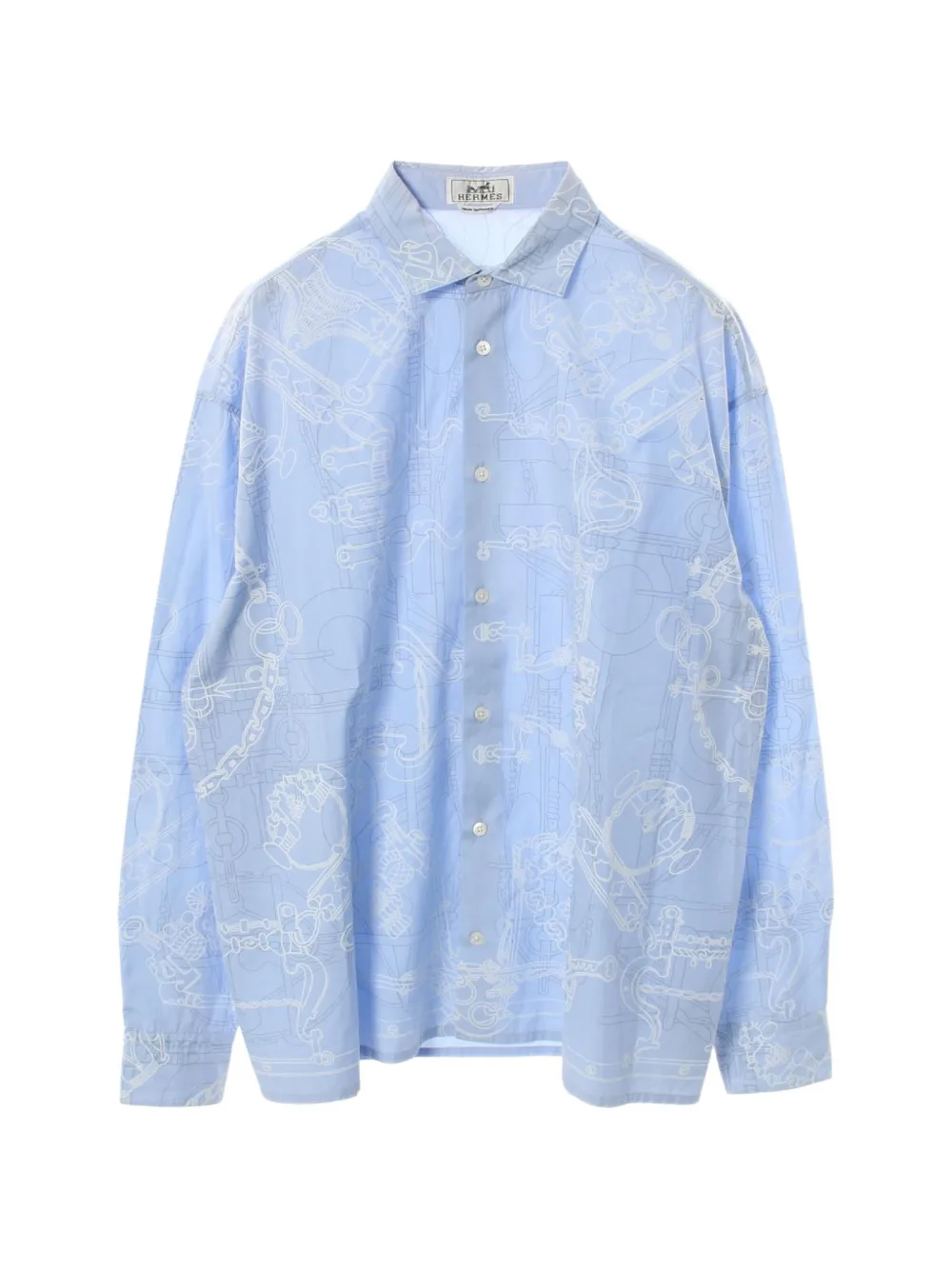 Hermès Pre-Owned 2010s Mors et Gourmettes Hemd - Blau