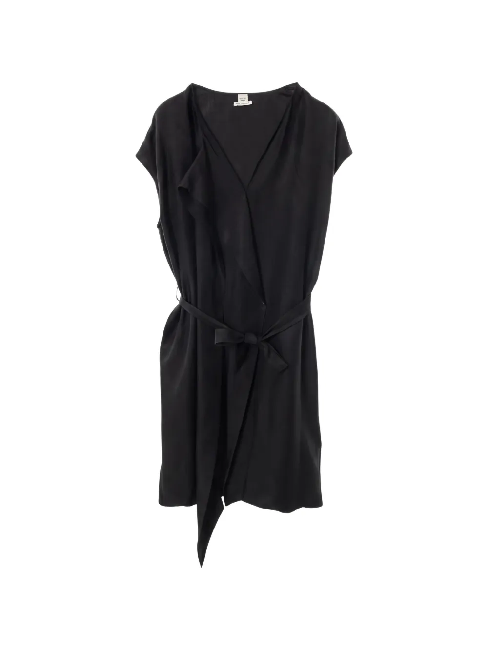 Hermès Pre-Owned 2000s Lavallière V-neck mini dress - Nero