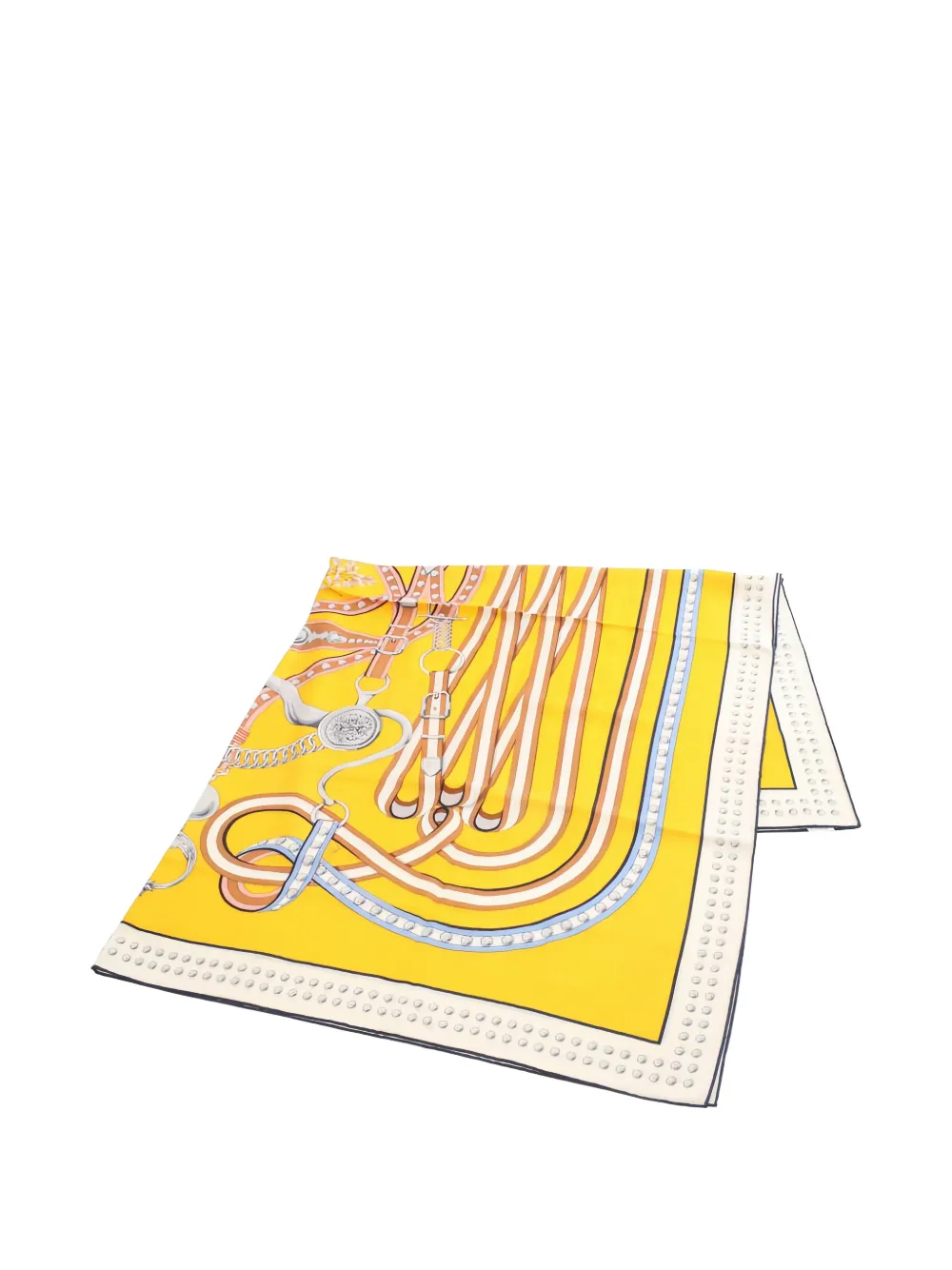 Hermès Pre-Owned Scialle a righe in cashmere anni 2000 - Giallo